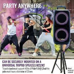 SonicBoomer X DOUZE Portable Bluetooth Party Speaker, Dual 12 woofers with Ligh
