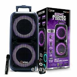 SonicBoomer X Douze Portable Bluetooth Party Speaker Dual 12 woofers with Li