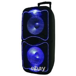 Supersonic 2 x 12 Portable Bluetooth Party Speaker with LED Lights