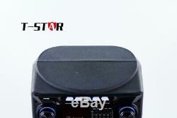 T-STAR Dual 10 DJ Party Bluetooth Speaker Portable System +2 Wireless Mic+TWS