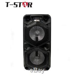 T-STAR Dual 10 Karaoke Party Bluetooth Speaker Portable System + Wireless Mic