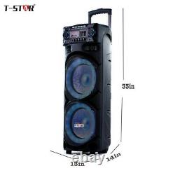 T-Star T-1135A Dual 10' wireless professional trolley DJ Party speaker system