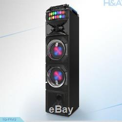 TQL TQ-TY512 2 x 5.25 PA Party Speaker +Bluetooth +USB/SD/FM/LED
