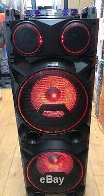 TWS 2 Bluetooth Rechargeable Party DJ Speaker Dual 12 inch Wireless Mic/Lights