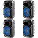 Technical Pro 1000w Portable Led Bluetooth Party Speaker With Usb Set Of 4