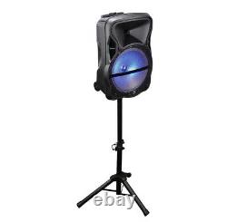 Trexonic TRX-12D 12 Portable Bluetooth PA DJ Party Speaker Tripod Stand AC/DC