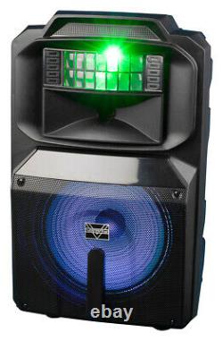 VOCOPRO KARAOKE-THUNDER-1200 12 600 Watt DJ/Karaoke Party Speaker withDERBY LIGHT