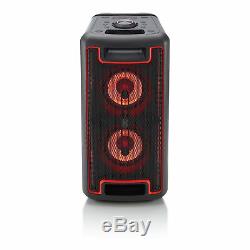 Wireless Bluetooth 160-Watt Portable Audio Party Speaker with LED Lighting Effects