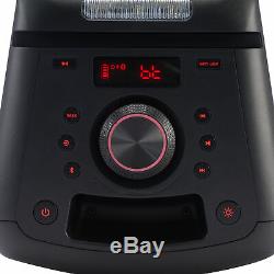 Wireless Bluetooth 160-Watt Portable Audio Party Speaker with LED Lighting Effects