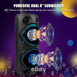 Wireless Bluetooth Speaker Cylindrical Party Woofer PA System with Mic 1000W
