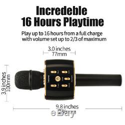 Wireless Microphone Bluetooth Karaoke Player 12w Dual Speaker KTV Party Wedding