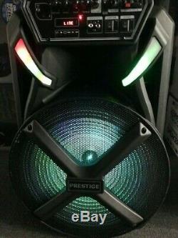 Wireless Rechargeable Party Speaker 15 inch Woofer WIred Mic LED Light Karaoke