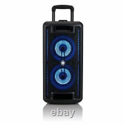 Wireless Speaker LED Lighting Large Party Black With Bluetooth and USB Port New