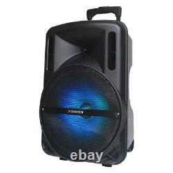 #1 15 Pouces Portable Bluetooth Speaker Sub Woofer Heavy Bass Sound System Party