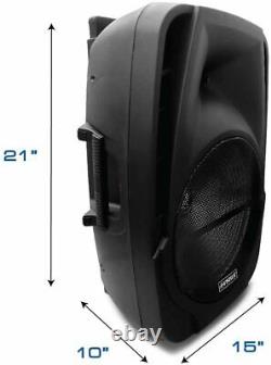 #1 15 Pouces Portable Bluetooth Speaker Sub Woofer Heavy Bass Sound System Party