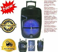 12 3600w Portable Fm Bluetooth Haut-parleur Subwoofer Heavy Bass Sound System Party
