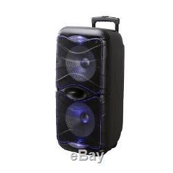 12x2 Pouces Rechargeable Bluetooth Haut-parleur Portable Pour Partie Avec Micro Sans Fil
