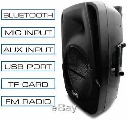15 3000w Portable Bluetooth Haut Parleur Woofer Lourd Basse Party Sound System