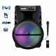 15 Portable Bluetooth Pa Dj Party Speaker Lights Usb Rechargeable Battery Mic