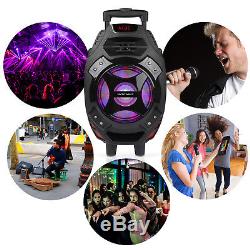 18 Système De Haut-parleurs Dj Karaoke Party Pa Bluetooth Portable Avec MIC Sans Fil Us