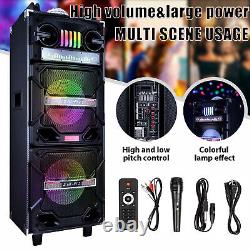 4 500 W Portable Bluetooth Speaker Sub Woofer Heavy Bass Sound System Party + MIC