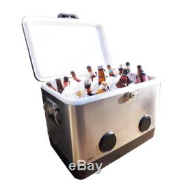 54 Pintes Brekx Party Cooler Avec Bluetooth Haut-parleurs En Acier Inoxydable
