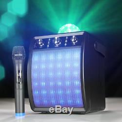Accueil Machine Pack Karaoke. Lecteur, Président Bluetooth, Party Lights, Micro Sans Fil