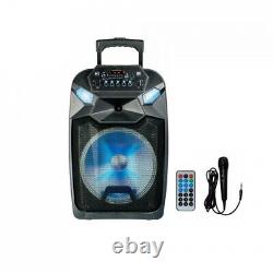 Axess Loud 12 Haut-parleur De Partie Portable Bluetooth Avec Lumières Led Et Télécommande