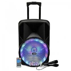 Axess Loud 12 Haut-parleur De Partie Portable Bluetooth Avec Lumières Led Et Télécommande