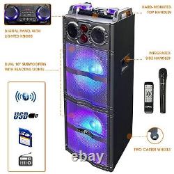 Befree Double 10 Subwoofer Portable Bluetooth Pa Dj Party Speaker W MIC Remote