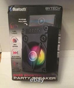Bluetooth Bytech Bass Boosting Portable Party Speaker Avec Câble Usb Led Light