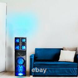 Bluetooth Fort Parti Haut-parleur Avec 6 Haut-parleurs 4900 Watt Led Disco Lights