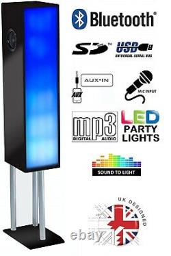 Bluetooth Mégasound Tower Partour Part Party Avec Lampes Led Debout