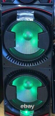 Bluetooth Party Dj Speaker Dual 15 Pouces Woofer + Equalizer + Lights + Wired MIC