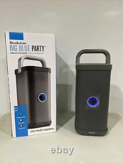 Brookstone Big Blue Party Indoor / Extérieur Bluetooth Haut-parleur Open Box Jamais Utilisé