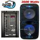 Dolphin Sp-212rbt Rechargeable Bluetooth Party Speaker System Dual 12 3600 Watt
