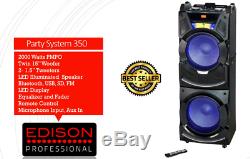 Edison Professional Party System 350 Système De Haut-parleurs Sans Fil Bluetooth