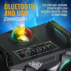 Enceinte Bluetooth portable 12 pouces 3 000 W avec Woofer, FM, Karaoké, DJ, LED, AUX, USB + Microphone