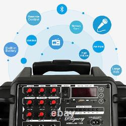 Enceinte Bluetooth portable 15 FM Subwoofer Heavy Bass Party DJ System Mic AUX