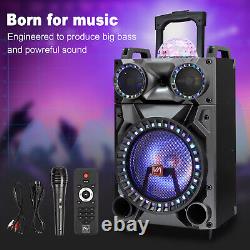 Enceinte Bluetooth rechargeable de 12 pouces de 3000W avec woofer pour fête, Karaoké, DJ et AUX