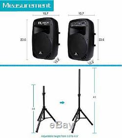Enceinte De Sonorisation Stands Système Paire 12 Bluetooth Outdoor Dance Party Set Microphone