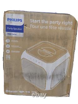 Enceinte Philips 7000 Series Bluetooth Party Cube avec lumières de fête à 360 degrés.