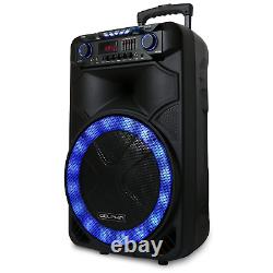 Enceinte de fête Bluetooth rechargeable Dolphin SP-1500RBT 15 avec basses puissantes et lumière