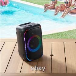 Enceinte de fête de taille moyenne avec amplification des basses, éclairage LED sans fil, étanche IPX7, nouvelle génération.