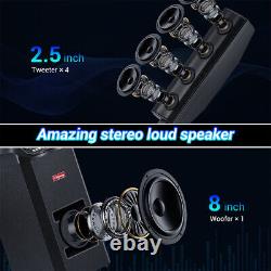 Enceinte de ligne array Bluetooth de 5000W avec système de son portable, subwoofer de fête et 2 micros