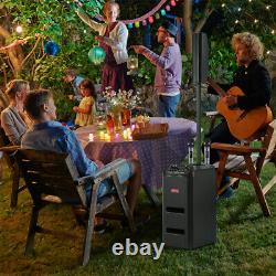 Enceinte de ligne array Bluetooth de 5000W avec système de son portable, subwoofer de fête et 2 micros