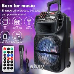 Enceinte portable Bluetooth de 9000W avec subwoofer, basses puissantes, système de sonorisation pour fête avec microphone