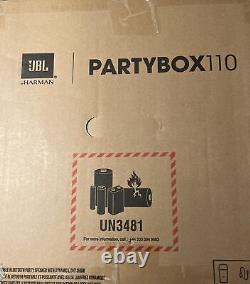 Enceinte portable JBL Partybox 110 sans fil Super Loud étanche pour fêtes en noir