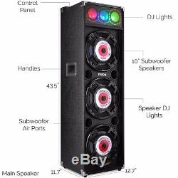 Frisby Fs-4080st Système De Haut-parleurs Amplifiés Karaoké Bluetooth Avec Lumières Dj Party