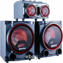 Gemini Audio 2000 Watt Led Bluetooth Party Home Stereo System Speaker Remettre À Neuf